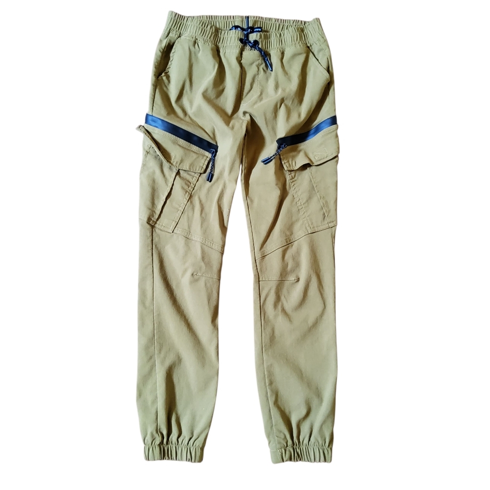 Reset Tan Jogger Cargo Drawsting Pull On Pants Kids Boys Size L